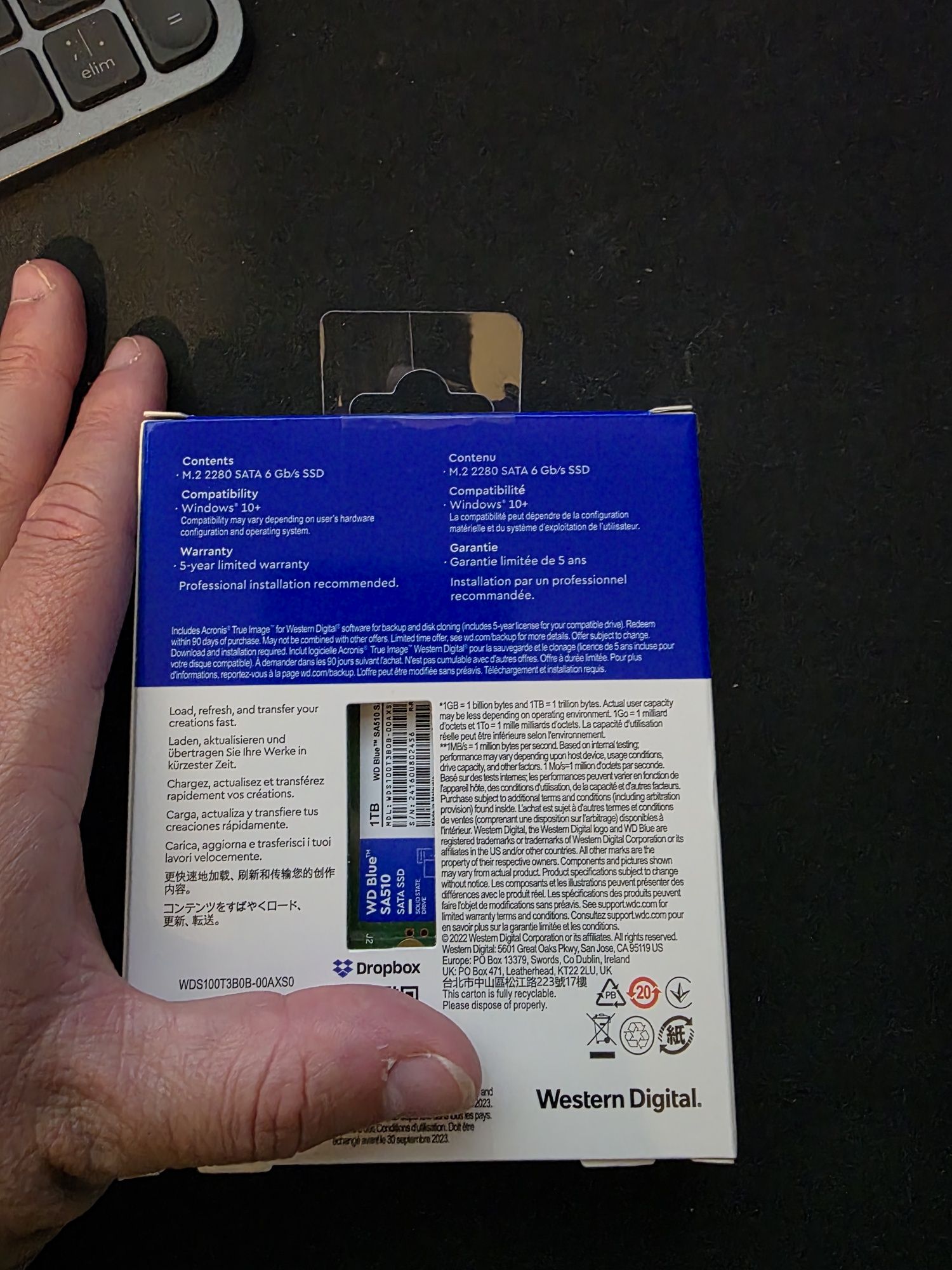 SSD Sata SA510 WD Blue M2 - 1T