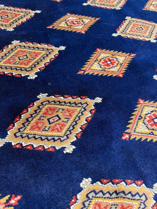 Dwa nowe kaszmirowe + jedwab DYWANY Pakistan Buchara 260x200 i 140x72