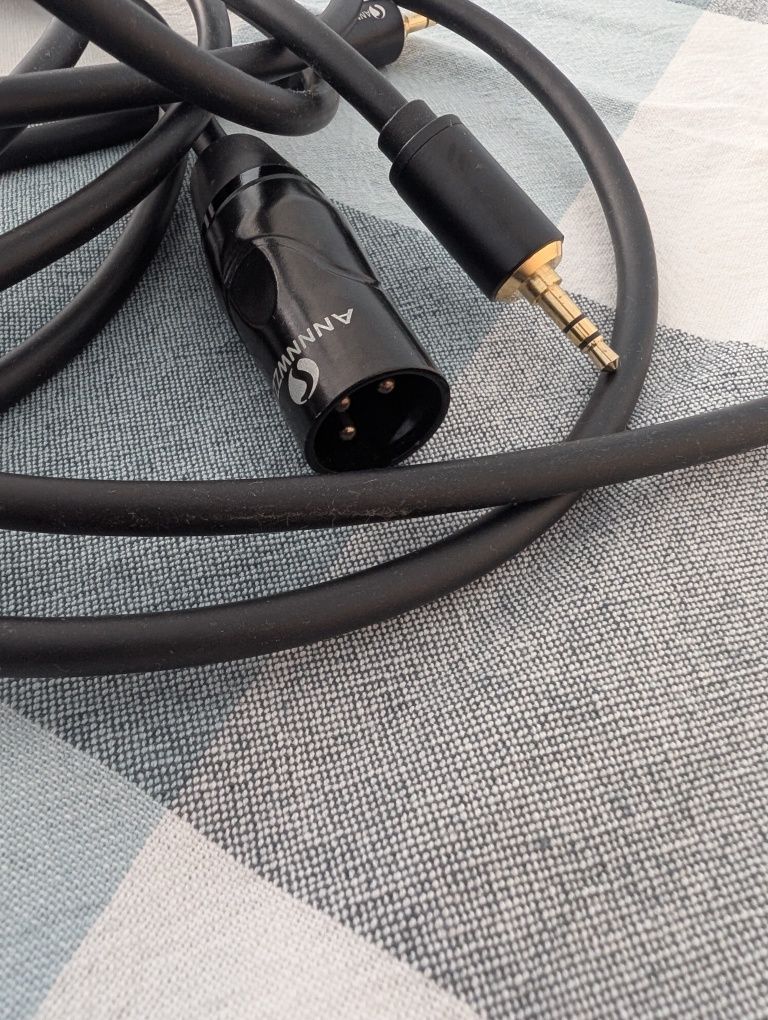 2 Cabos estéreo XLR macho para jack 3,5 mm