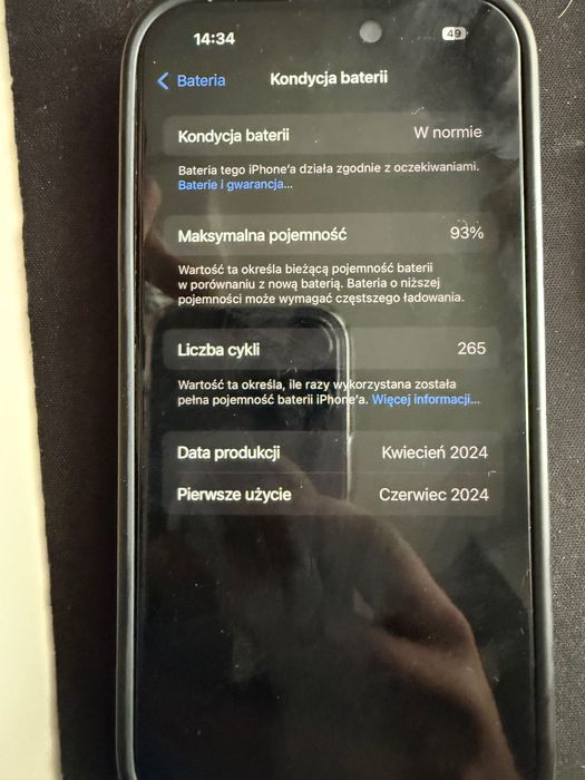 iPhone 15 128gb czarny