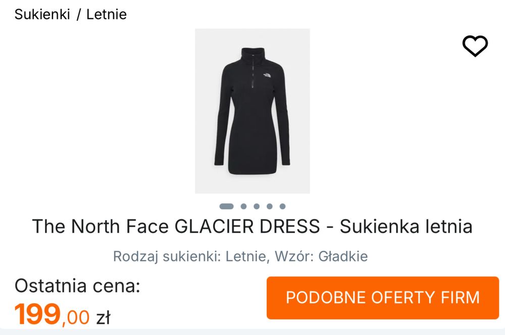 Теплое платье The North face зимнее