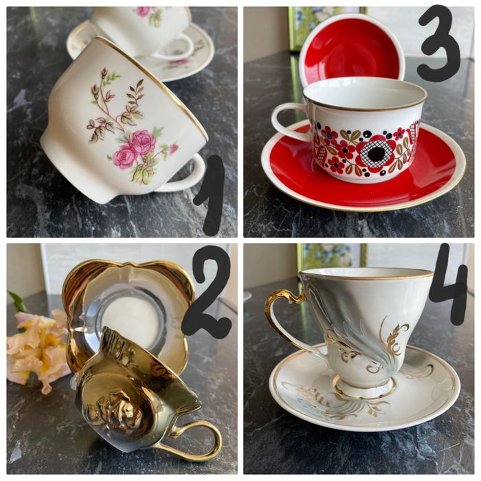 Чашки чайні кавові пари кружки Коростень Довбыш пары вінтаж