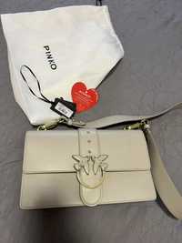 Оригінал сумка PINKO love bag у гладкій шкірі з декоративною застібкою