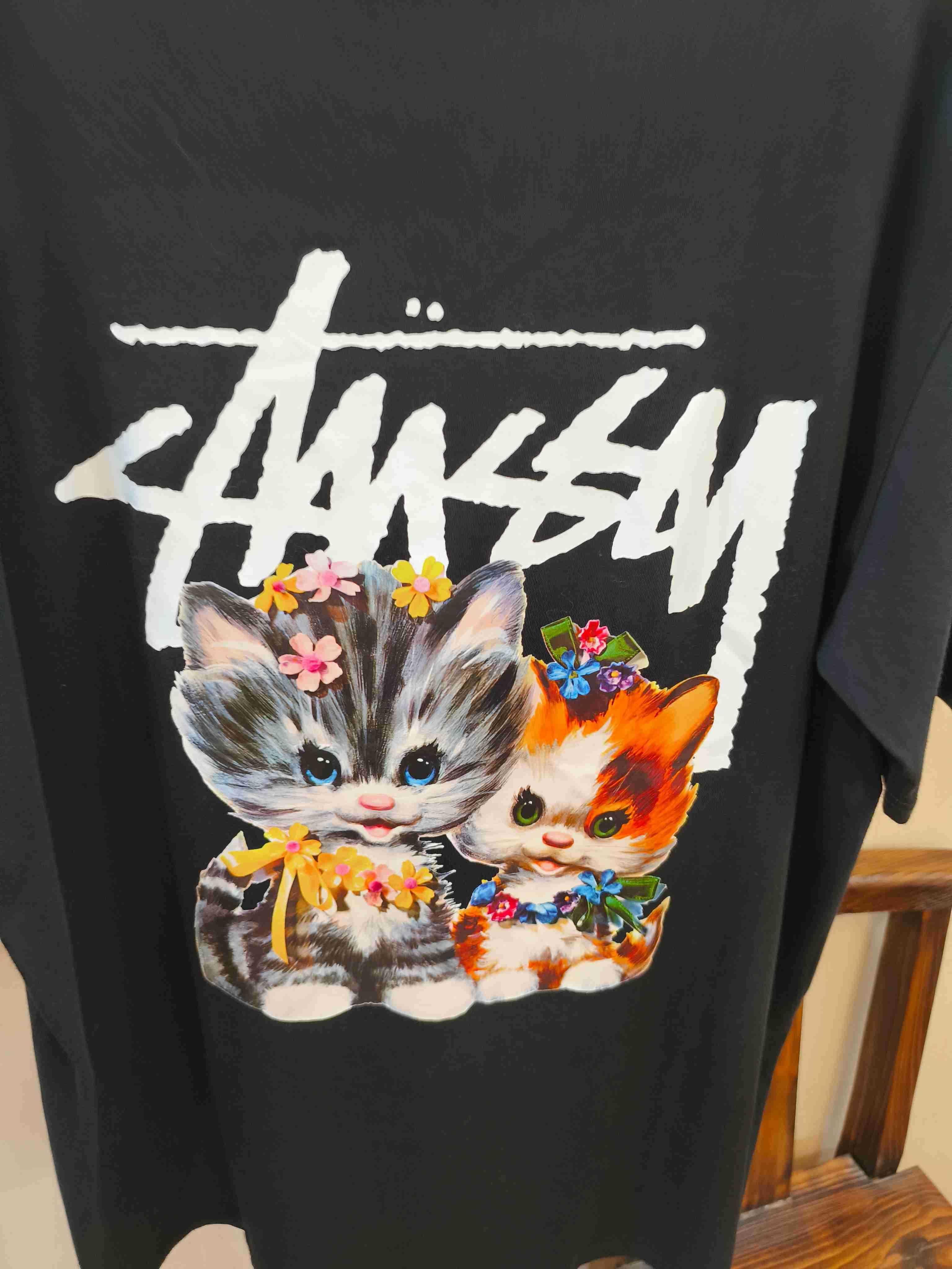 Męska czarna koszulka Stussy Summer Casual, rozmiar XL