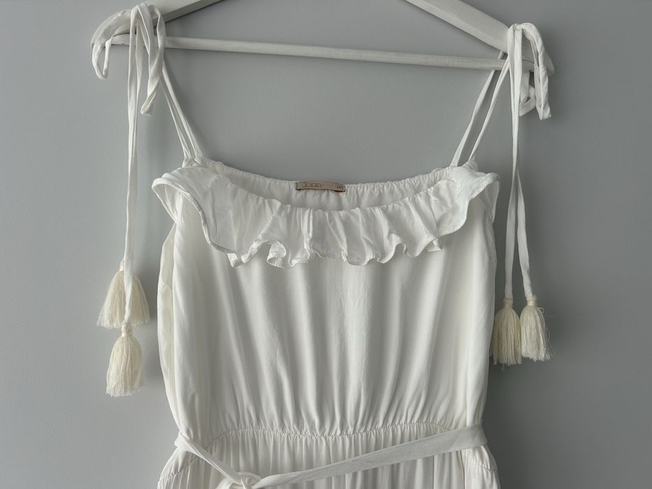 Vestido branco longo de renda Joiola (novo, original do Brasil)