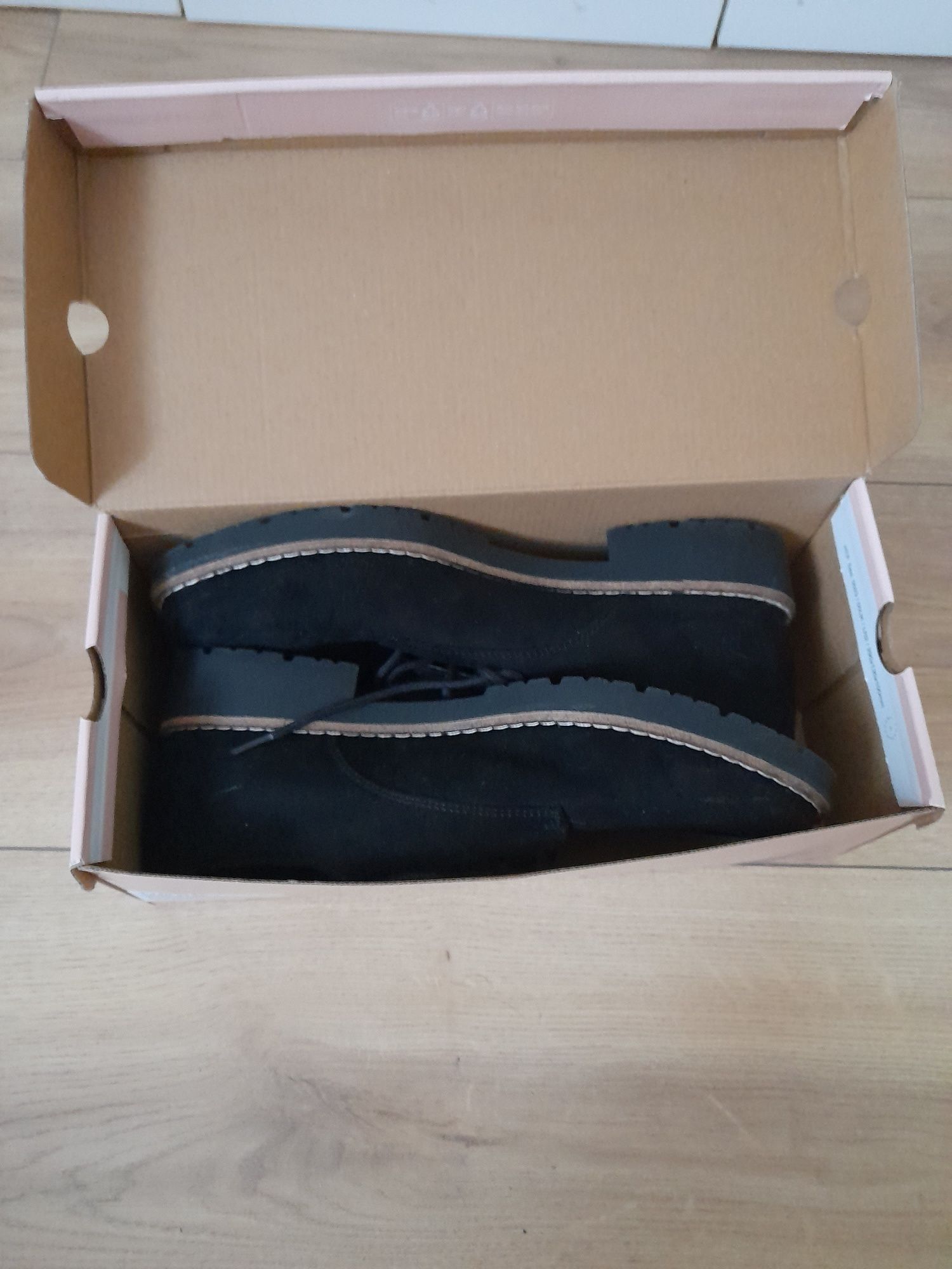 Nowe czarne sznurowane buty Graceland półbuty damskie rozmiar 39