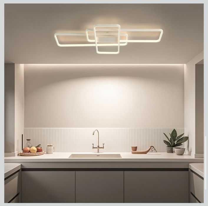 Сучасна LED люстра з пультом 70W (90х50 см)