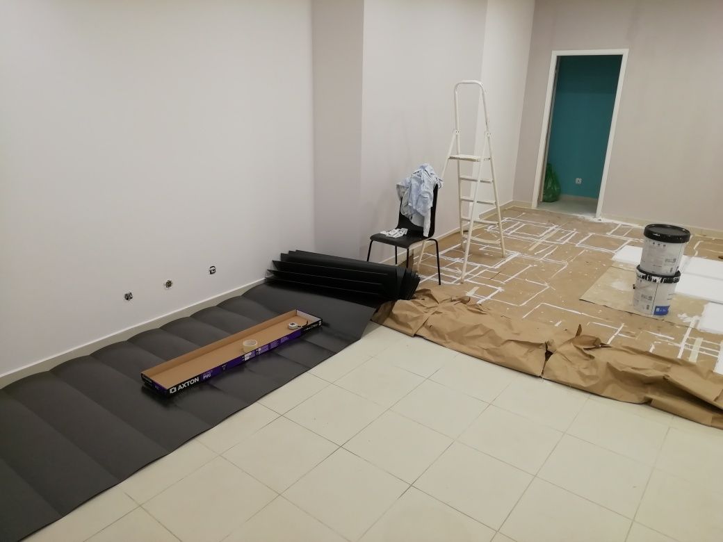 Remodelações, reparações, arranjos, instalações e modificações.