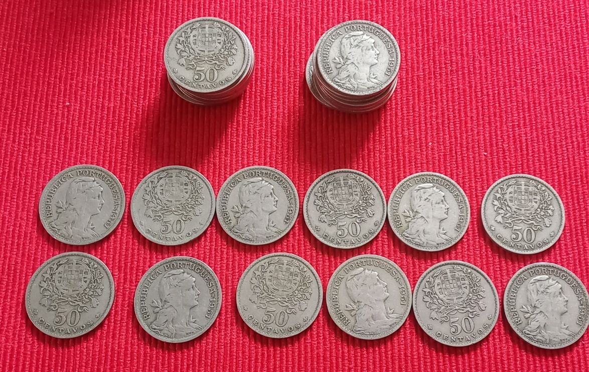 Moedas de 50 centavos de 1951
