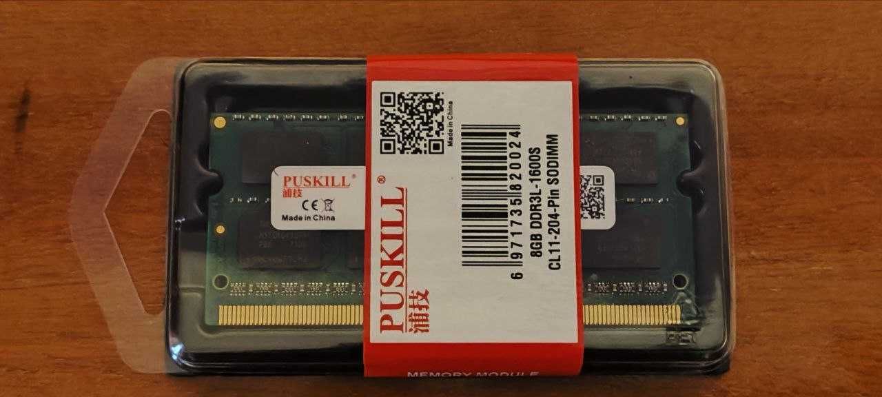 ОЗУ для ноутбука Puskill  DDR3L 8GB (Новые!)1600mhz 1.35v, PC3L-12800