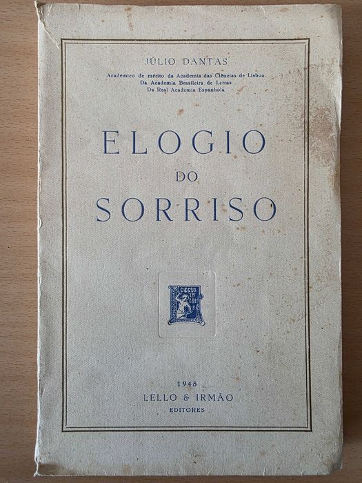 Livro "O Elogio do Sorriso" de Júlio Dantas
