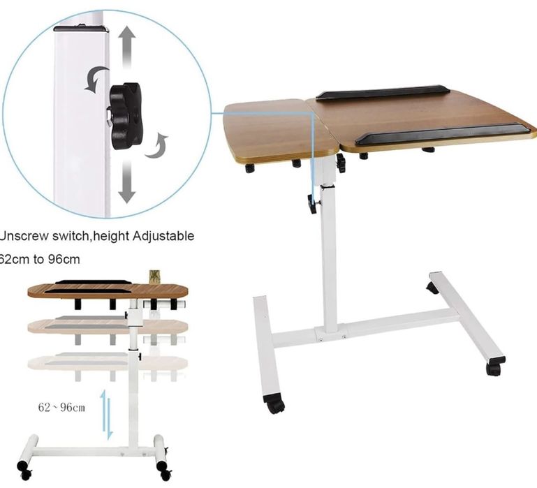 Mesa de apoio com rodas