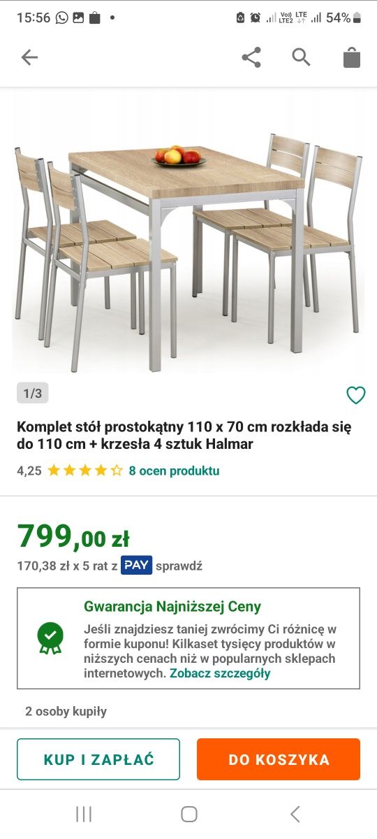 Stół jadalniany firmy kalmar