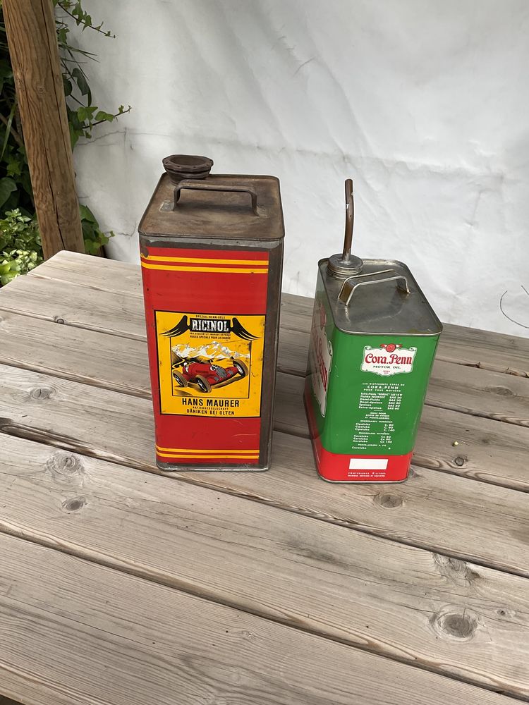 Latas óleo vintage/Automobilia