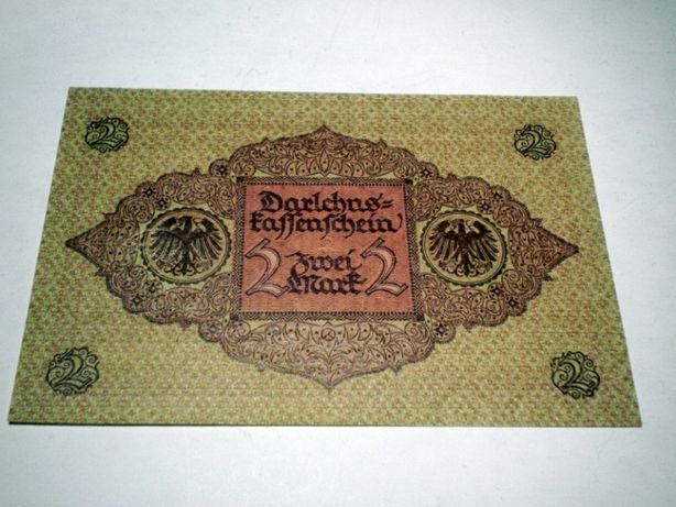 Банкнота Германия ( Веймарская Республика.) 2 марки 1920 год.UNC+!