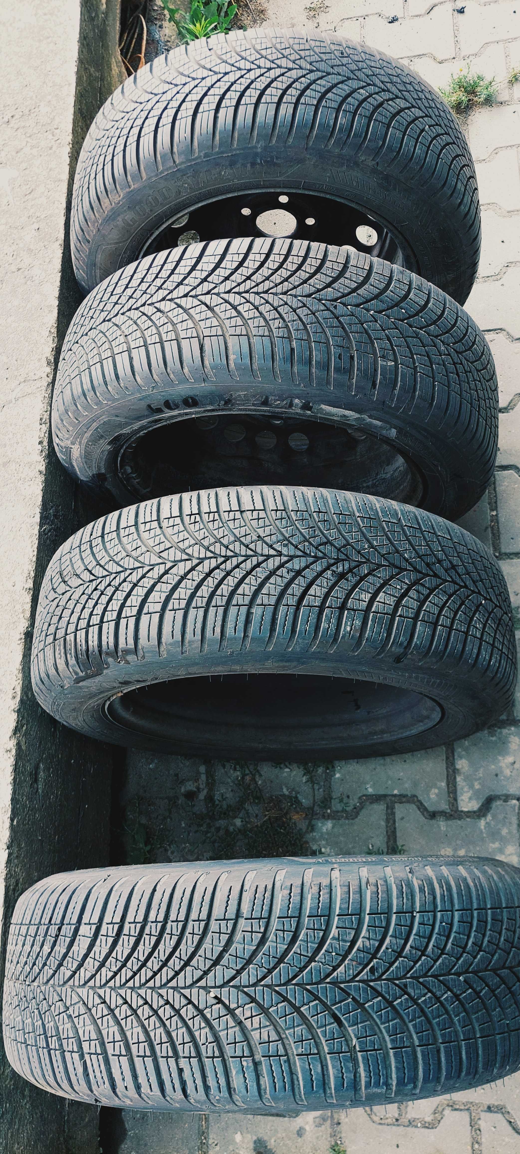 Opony całoroczne GOODYEAR VECTOR 4SEASONS 205/55/16  + 4 FELGI STALOWE