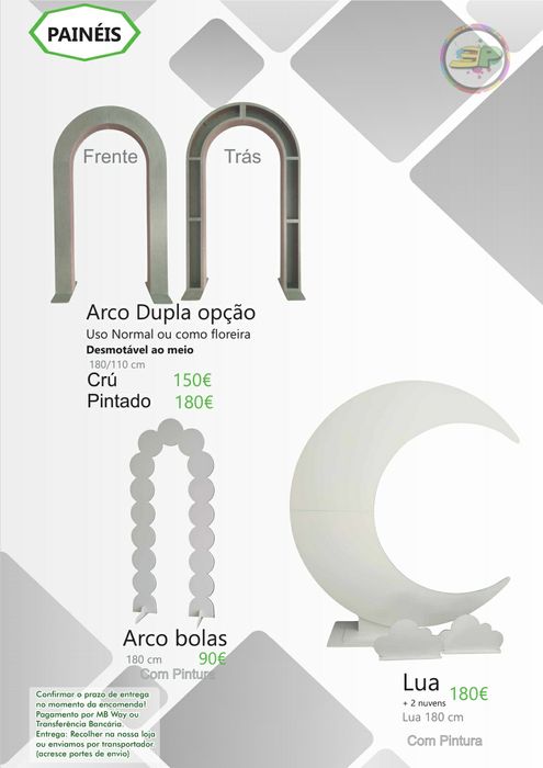 Mesa festa am9pulheta e vários outros tipos de mesas e painéis.