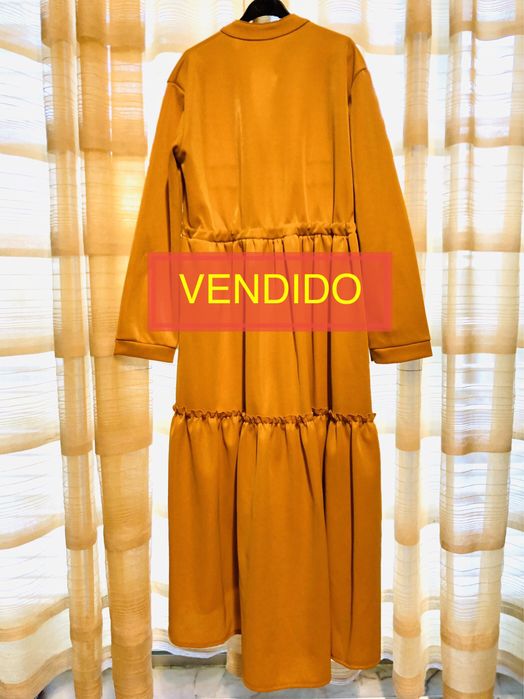 Vestido animal print / Vestido organza/renda / Vestido Mostarda