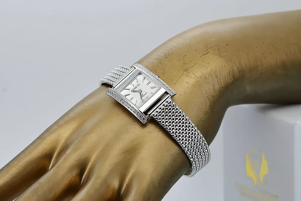 Zegarek damski białe 14k złoto z BRYLANTAMI 0.25ct lwd035wds&lbw003w P