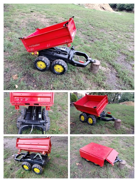 Uwaga PRZYCZEPA + Traktor Rolly Toys z + cysterna  + koparka + dodatki