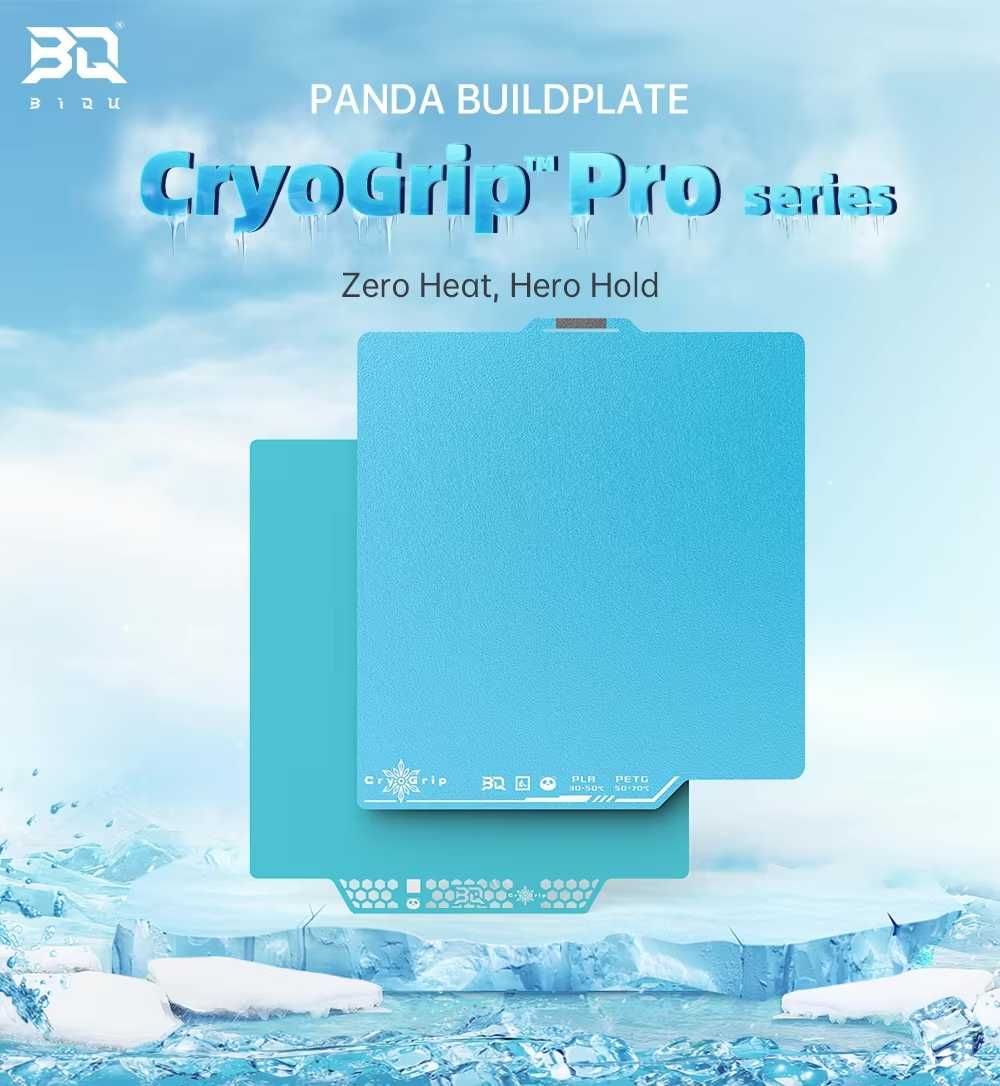CryoGrip Pro Frostbite / Glacier Bambu Lab X1/P1S/A1 Текстурована PEI