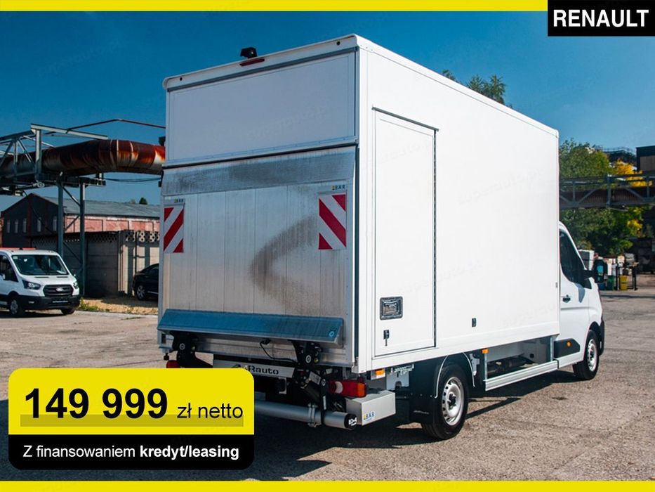 Renault Master L3 Kontener 8EP + Winda 2.0 170KM  Drzwi Boczne !! Owiewka !! Asystent Świateł Drogowych !!