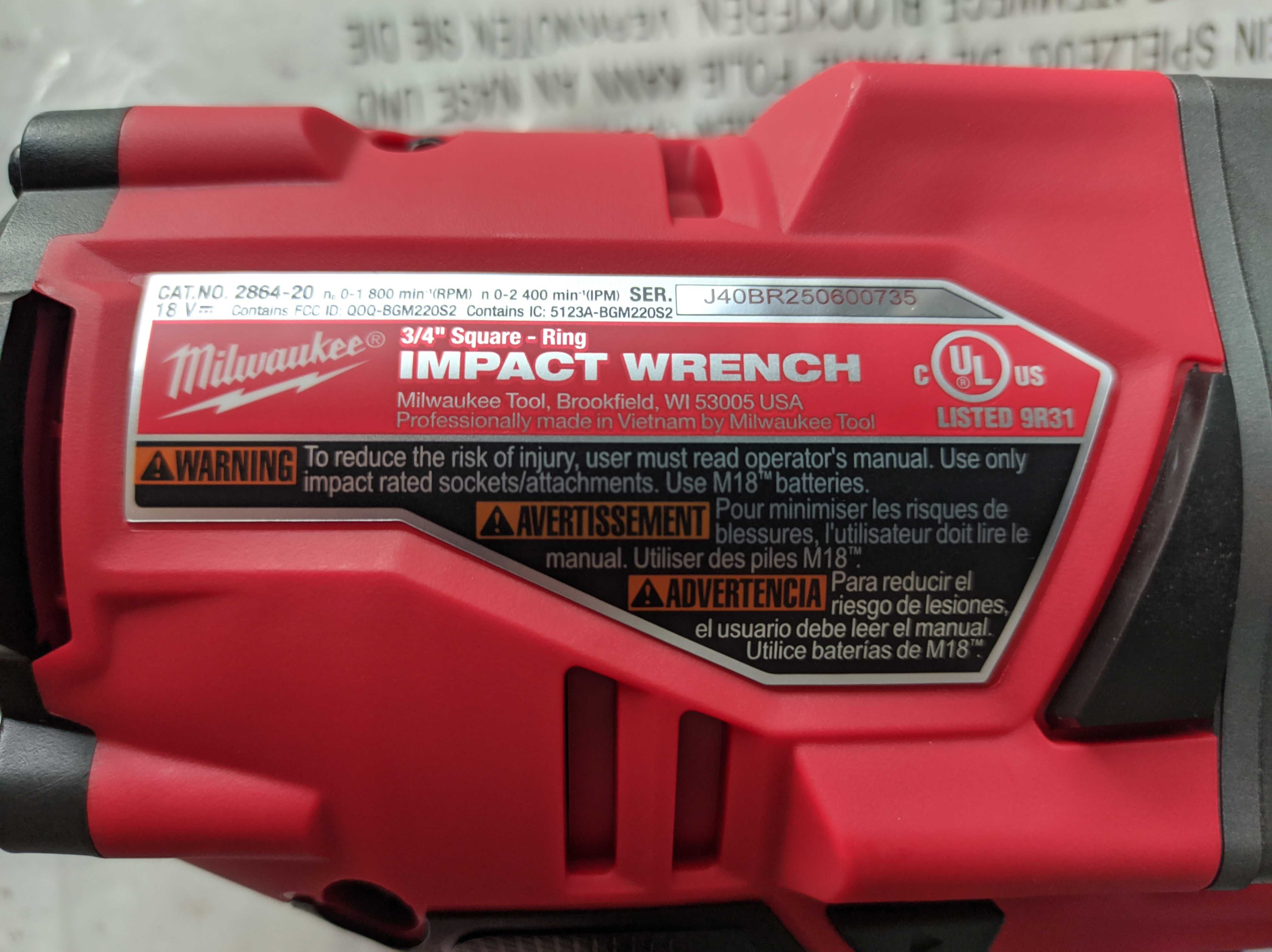 Бесщеточный ударный гайковерт Milwaukee М18 FUEL 2864-20 ONE-KEY 3/4"