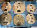 Set Pratos Meinl e Sabian - Choques, Crash, Ride e China