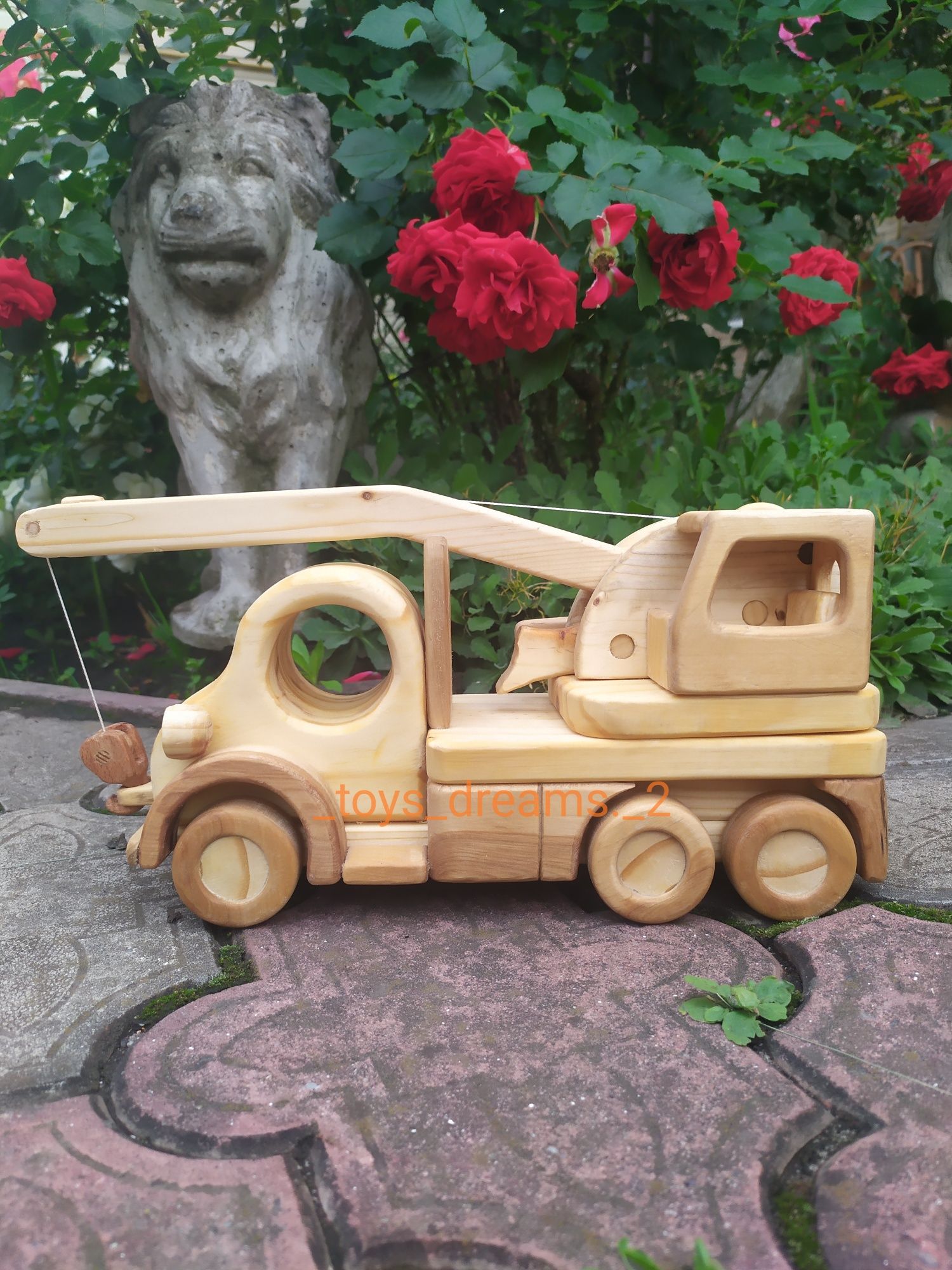 Кран дерев'яний дитячий Потяг з вагонами