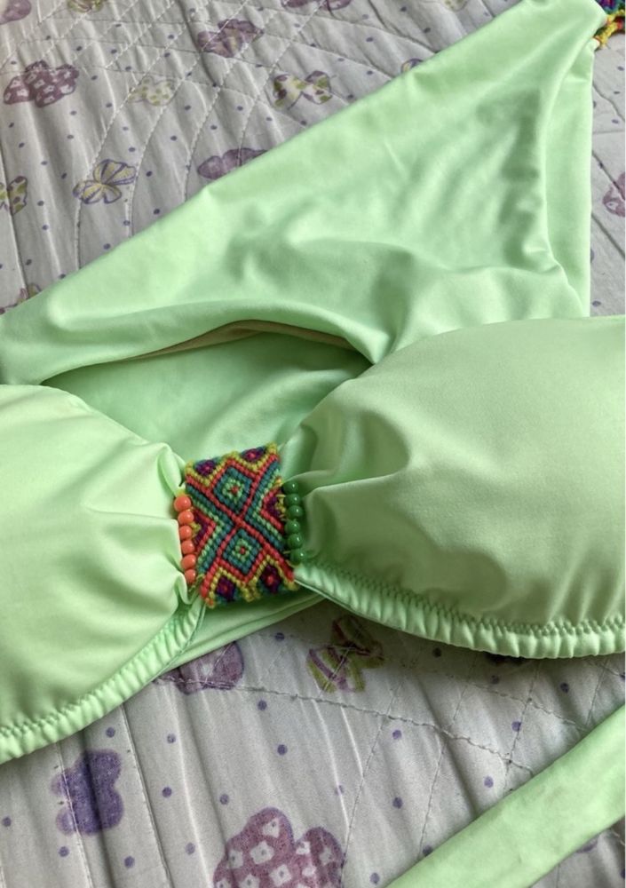 Dwuczęściowy pistacjowy strój kąpielowy / bikini Oysho rozm. S