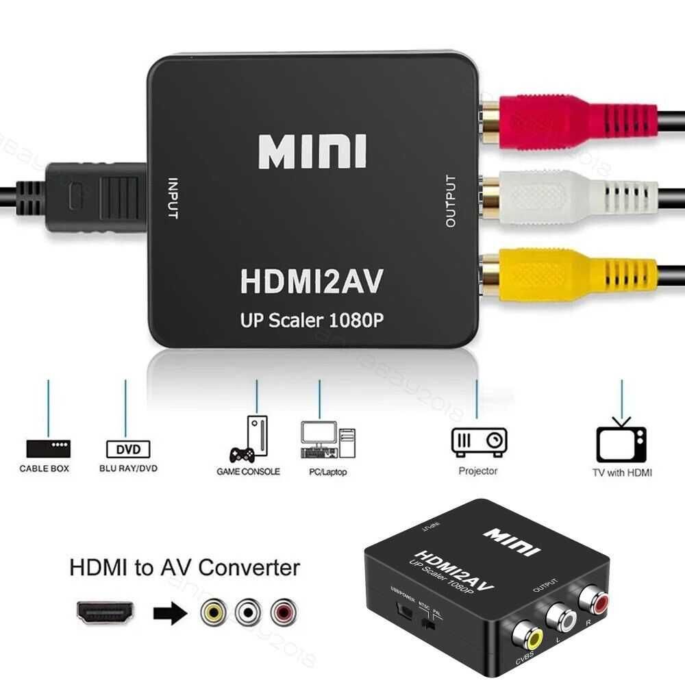 Переходник HDMI в AV RCA(тюльпан) адаптер конвертер