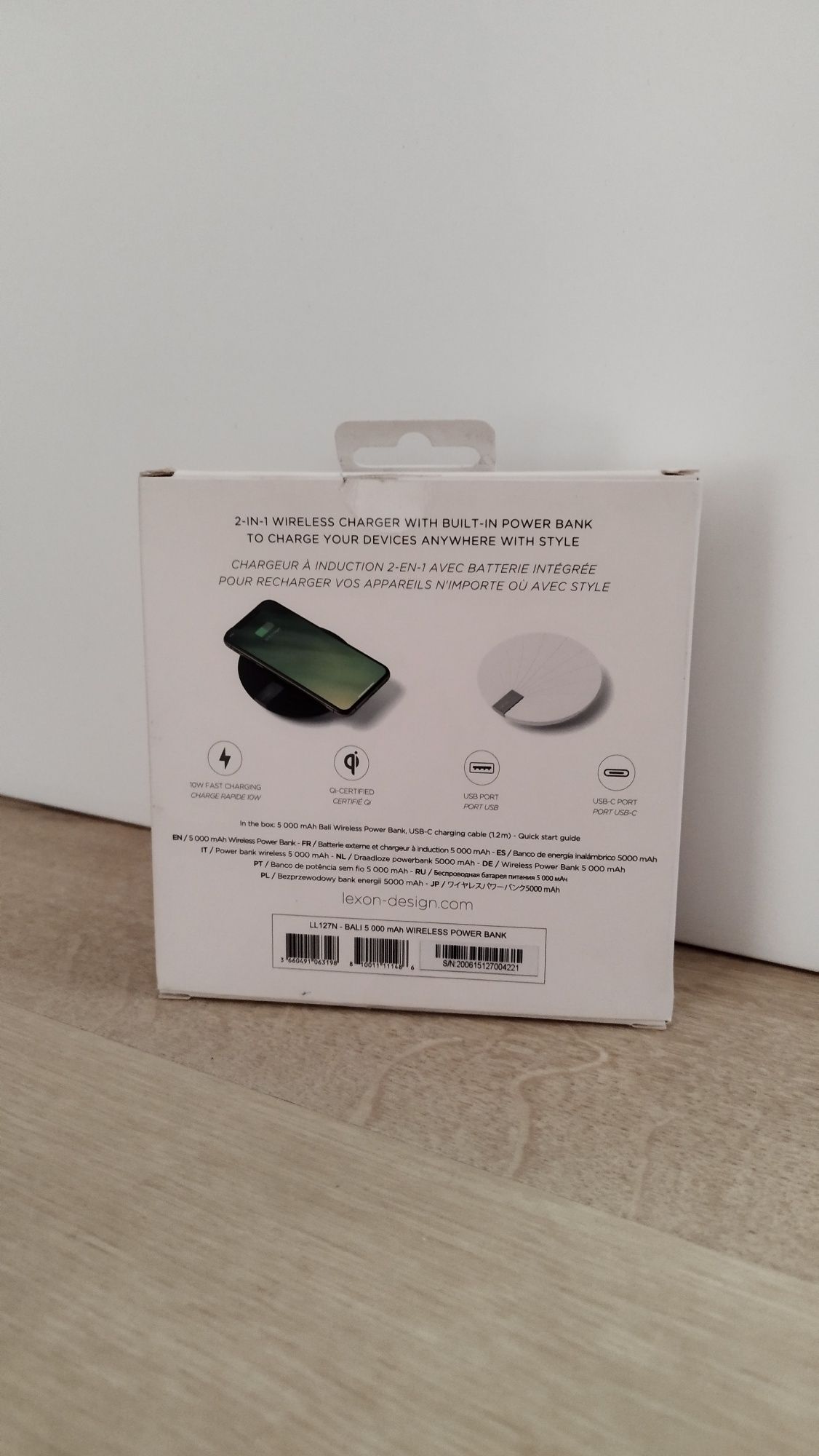 Lexon Bali Powerbank przeprzewodowy indukcyjny 5000MAH