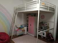 Cama de 140x200 alta tipo beliche