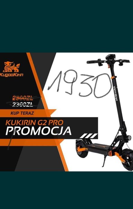 Hulajnoga elektryczna  KUKIRIN G2 PRO  50km NOWE Na stanie  20 .0