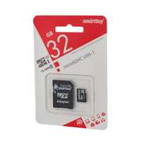 Karta pamięci Smartbuy 32GB microSDHC CL10 UHS-I Card + SD Adapter