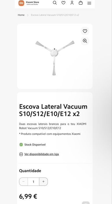 Aspirador robô xiaomi E10 controle via app