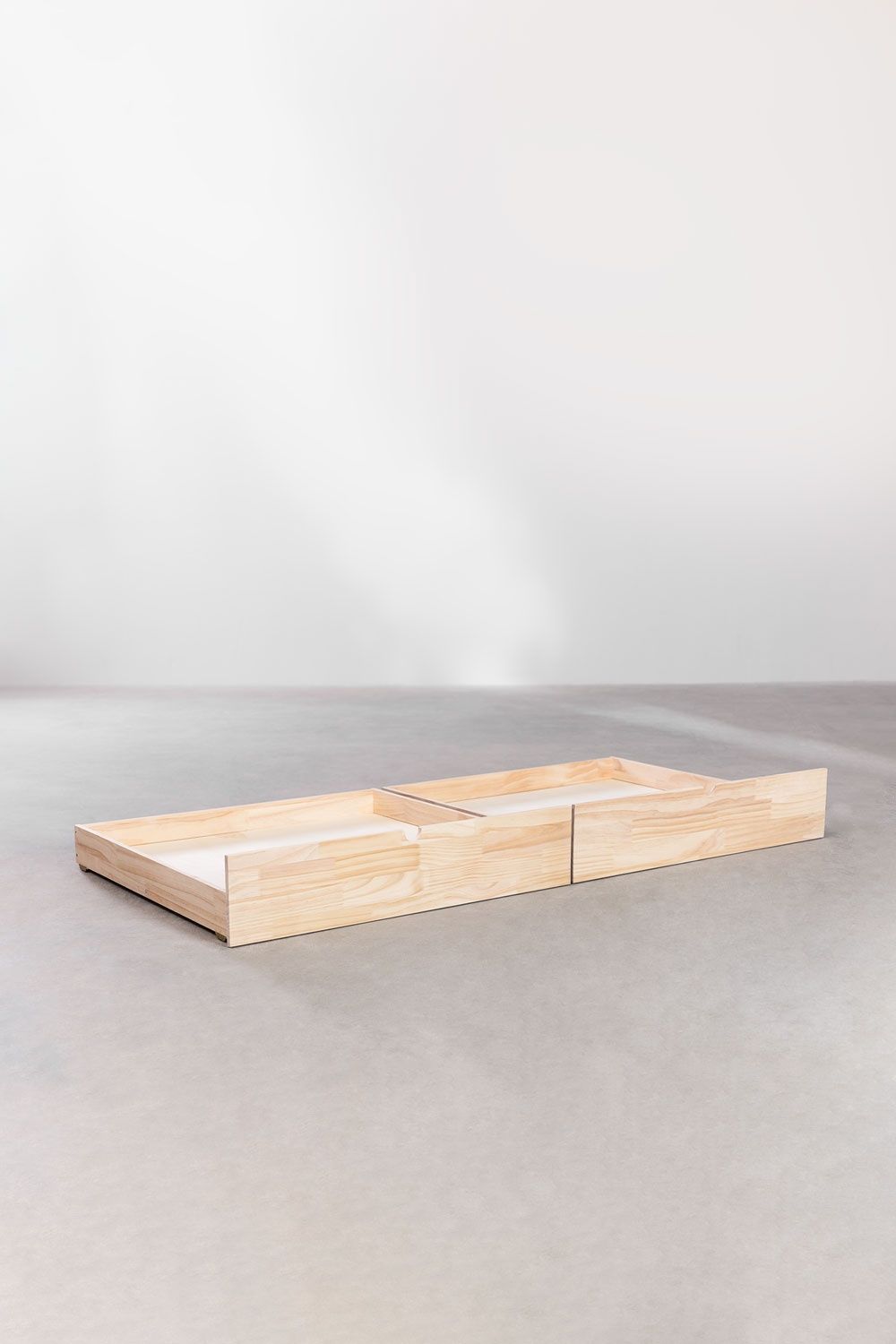 Cama de madeira com armazenamento de 90cm