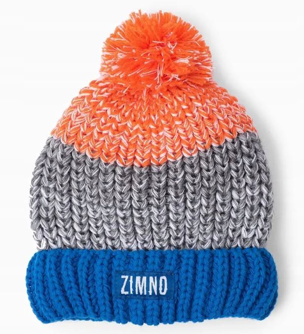 Czapka Zimowa 48/50 Ocieplana Na Zimę Z Pomponem