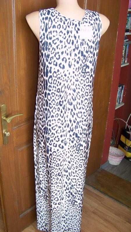 Леопардова довга сукня без рукавів zerona л