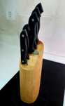 Conjunto de Facas Chef Pro com Base em Madeira