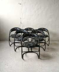 Krzesła metalowe lata 80 vintage design