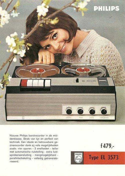 Gravador de Bobines Philips EL 3573A (Estéreo 4 Pistas) 1966