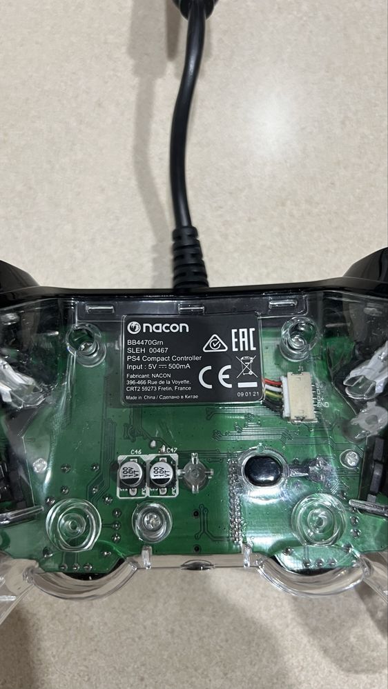 2x Kontrolery NACON Compact Zielony Przezroczysty (PS4/PC)
