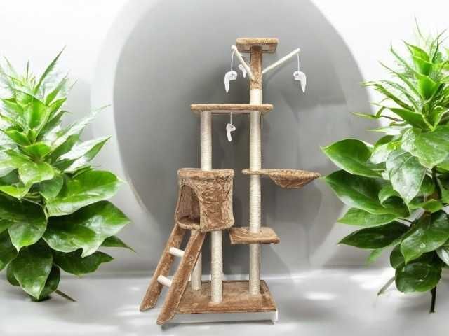 Duży stylowy drapak dla kota wieża budka domek legowisko zabawka hamak