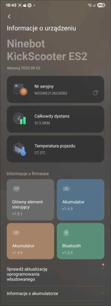 Hulajnoga elektryczna Segway Ninebot ES2