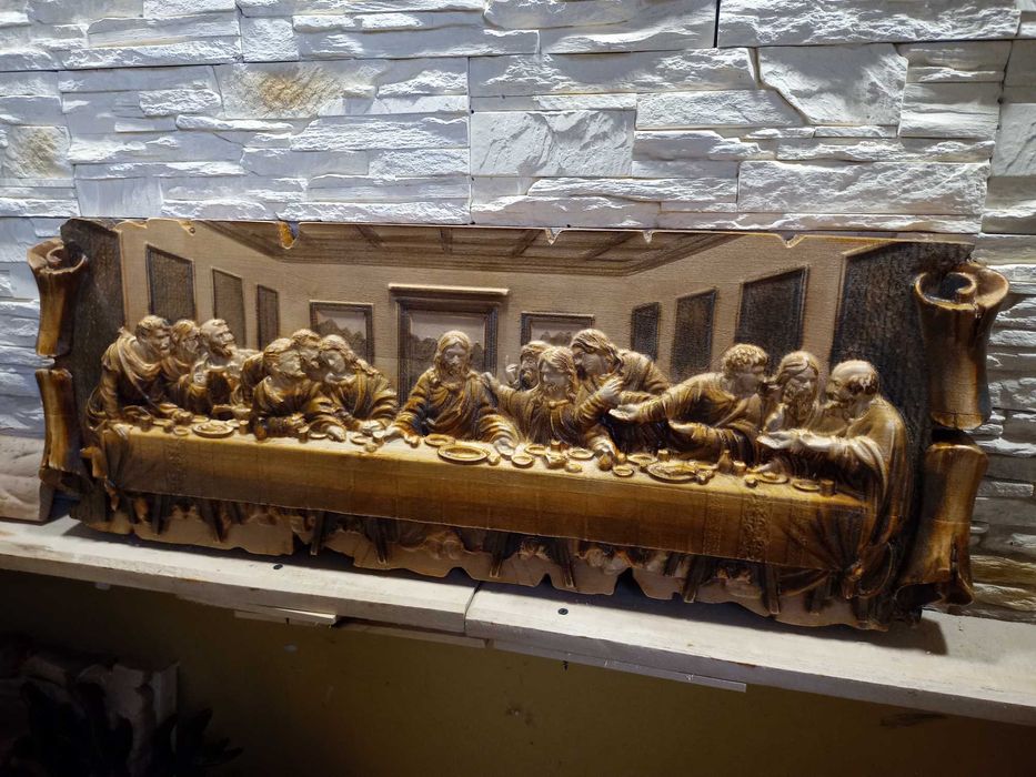 Ostatnia Wieczerza-Plaskorzezba-Drewno