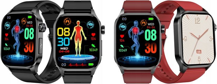 Smartwatch Zegarek Dla Seniora Ekg Pomiar Cukru Puls Ciśnienie Tempera