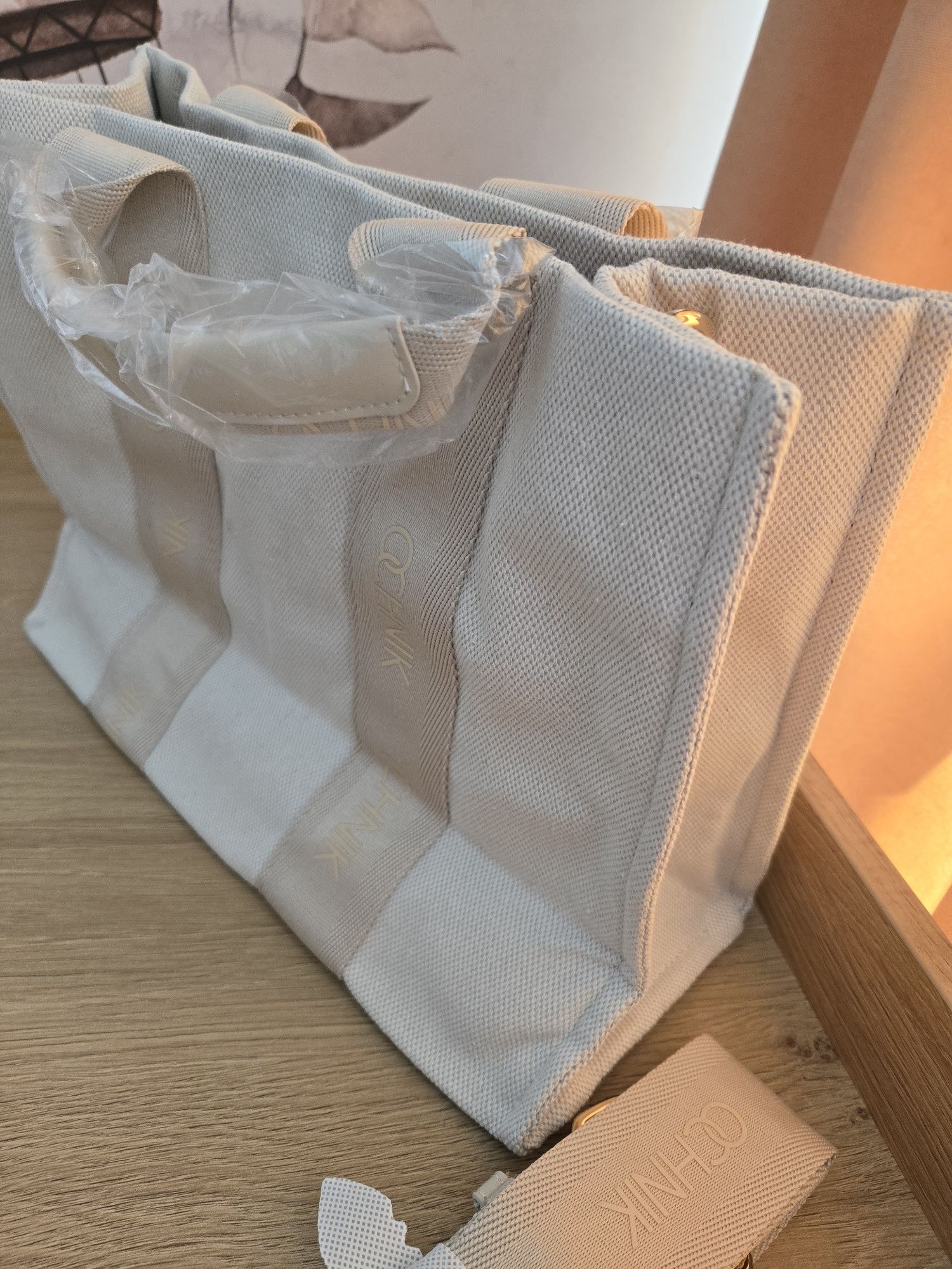 Torebka Ochnik shopper nowość beżowa