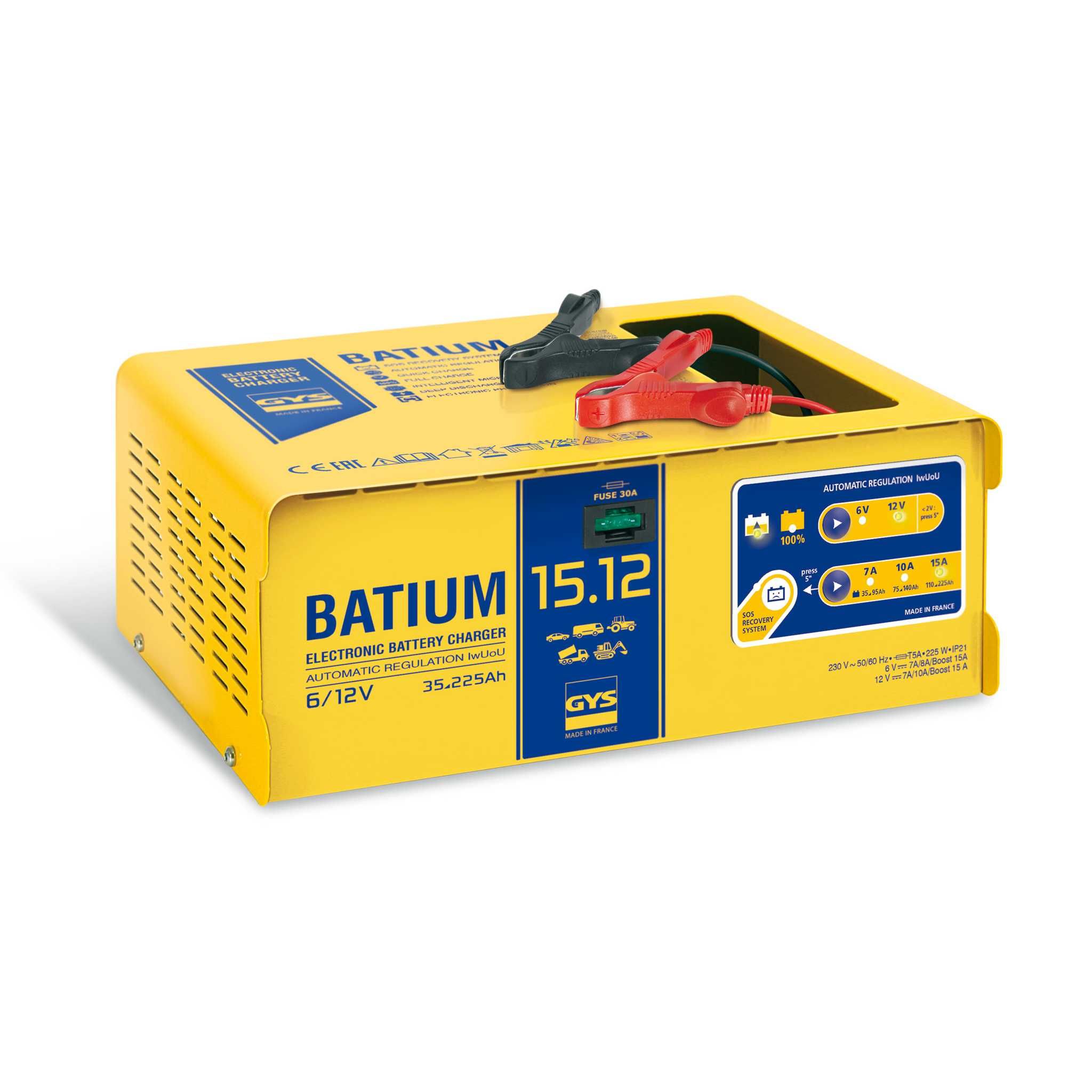 Carregador de baterias automático 6/12V GYS Batium 15.12