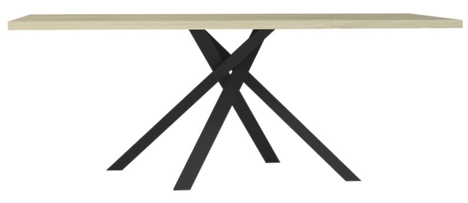 Mesa Sala com tampo madeira 2 Metros